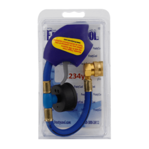 FrostyCool 134a Trigger Hose with Gauge, Brass Can Tap & Low Side Quick Connect