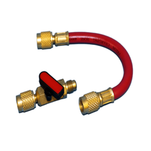 Ball Shut Off Valves with Red Hose