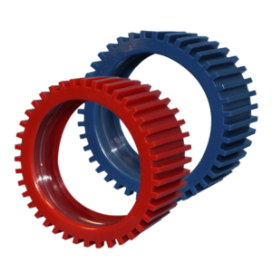 Single Rubber Bumper Gauge Protector / Cushion (Red & Blue)